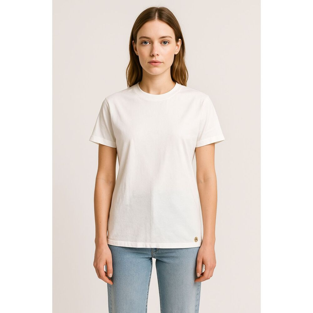 LUCY NAGLE Cotton Classic Crewneck Tee White X-Small‎